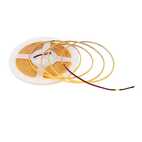 Cleiscry 3mm Ultra dünn COB LED Streifen Licht 12V 24V 384 LED Streifen Band Lampe Tape Warm Natur Weiß für Raumdekor (Natur Weiß 4000K, DC 12V) von Cleiscry