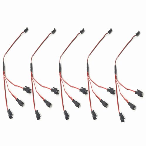 Cleiscry 5 Stück 2Pin SM Splitter Stecker 1 bis 3 LED Stecker JST männliches weibliches Verbindungsstück Drahtkabel für WS2812 LED Streifen Licht von Cleiscry
