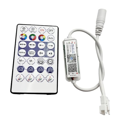 Cleiscry DC12-24V WS2811 SK6812 WIFI SPI Musik LED Controller 28Keys Remote SurpLife App Max Control 2048Pixel Smart Led Strip von Cleiscry