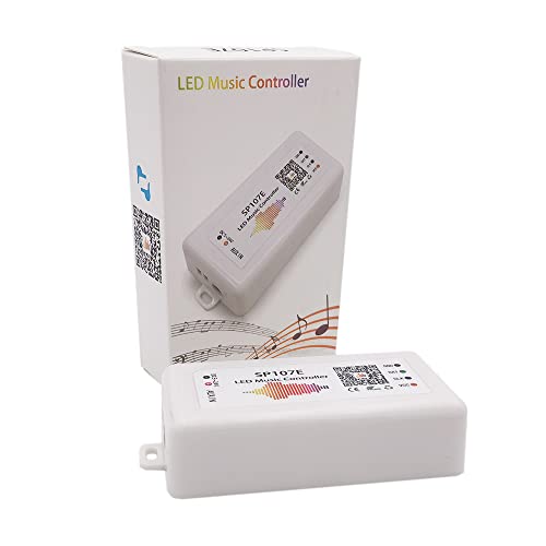 Cleiscry SP107E WS2812B WS2811 WS2815 LED Controller Musik Sync Bluetooth App Steuerung von iOS Android für WS2812 WS2813 SK6812 WS2801 LED Licht, Mic/AUX Eingang von Cleiscry
