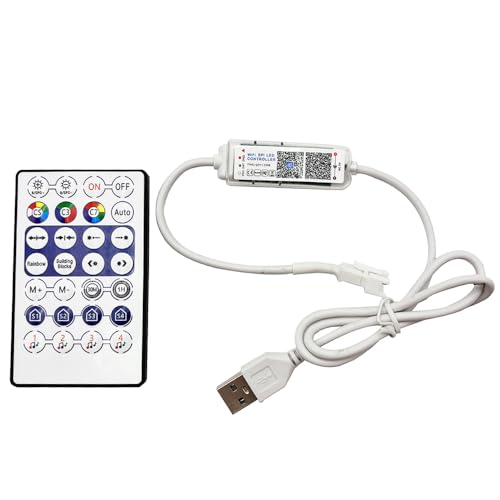 Cleiscry USB 5V WS2812B WS2811 WIFI SPI Musik LED Controller 28Keys Remote SurpLife App Max Control 2048Pixel Smart Led Strip von Cleiscry