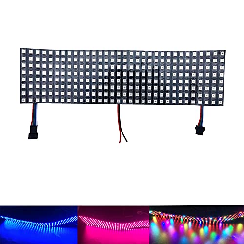 Cleiscry WS2812B RGBIC Flexible 16x16 8x32 Pixel Panel Matrix Screen WS2815 LED Modul WS2812 individuell adressierbare Streifen Licht 5V 12V (8X32, 12V WS2815 IC) von Cleiscry