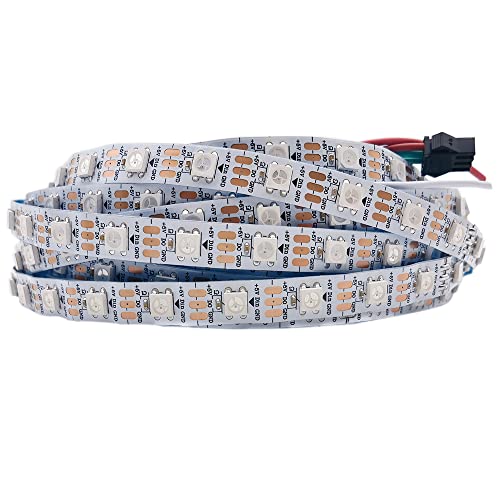 DC5V WS2812B Led Streifen Lichter Einzeln Adressierbaren Energiesparlampe RGB Smart Pixel (5M 300LEDs Weiß PCB, Kein wasserdichtes IP20) von Cleiscry