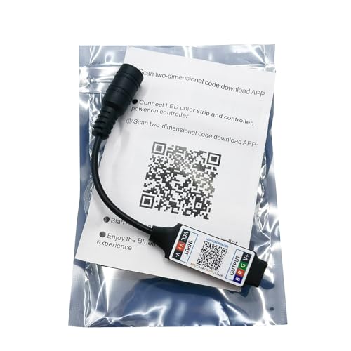 Mini RGB Bluetooth Controller DC 5V 12V 24V Musik BT Smart APP Controller Lichtstreifen Steuerung für RGB LED Streifen (schwarz) von Cleiscry