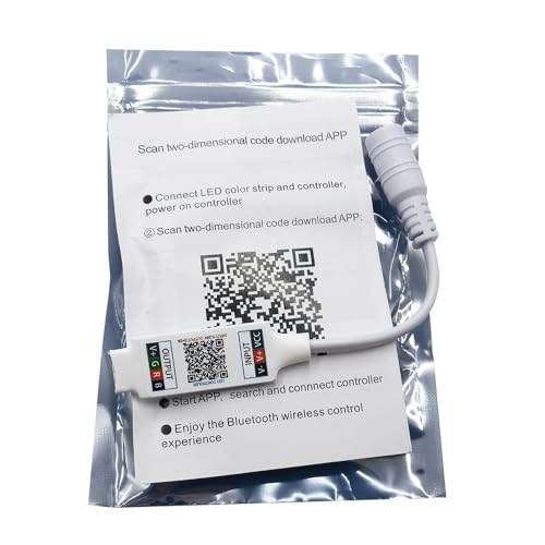 Mini RGB Bluetooth Controller DC 5V 12V 24V Musik BT Smart APP Controller Lichtstreifen Steuerung für RGB LED Streifen (weiß) von Cleiscry