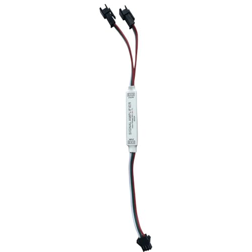 Mini TTL Signal Verstärker Repeater für WS2812B WS2811 16703 SK6812 3Pin RGBIC Address Led-streifen String Modul 1 ZU 2/4/8 5-24V (1 Female TO 2 Male) von Cleiscry
