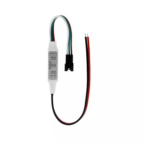 Mini WS2812B WS2811 LED USB Controller für DC5V-24V Pixel Tape Lights SP002E SK6812 COB SMD LED Strip Light Dimmer (SP002E Controller mit 2 Draht) von Cleiscry