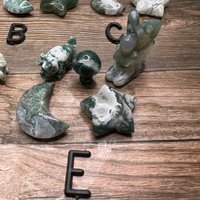 Moosachat Bündel Mit Elfe - 5 Kristalle Du Hast Die Wahl von ClementineCrystalsUS
