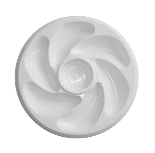 Austernteller, Kunststoff, für 6 Austern, Durchmesser 20 cm, 2 Stück Austernteller, Kunststoff, für 6 Austern, Durchmesser 20 cm, 2 Stück von Cleminson Homewares