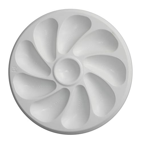 Austernteller, Kunststoff, für 9 Austern, 26 cm Durchmesser, 2 Stück von Cleminson Homewares