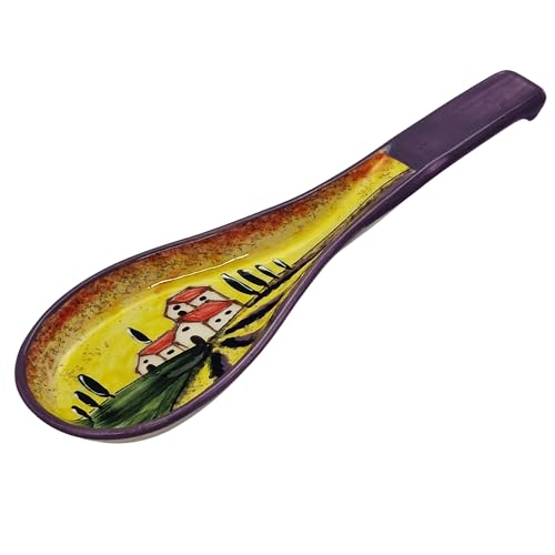 Cleminson Handbemalte spanische Keramik-Löffelablage | toskanisches Bauernhaus- oder Picasso-Design | Kochhalter für Spatel, Löffel, Zange, Schöpflöffel | Teebeutelschale (toskanisches Cleminson Handbemalte spanische Keramik-Löffelablage | toskanisches Bauernhaus- oder Picasso-Design | Kochhalter für Spatel, Löffel, Zange, Schöpflöffel | Teebeutelschale (toskanisches von Cleminson