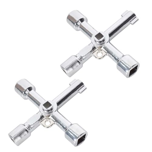 Multifunktionsschlüssel 2 Stück Vierkantschlüssel, 4-Wege-Multifunktionsschlüssel, 4 Wege Multifunktionale Utilities Schlüssel, Schaltschrankschlüssel, Für Schaltschränke Wasserzähler Ventil Multifunktionsschlüssel 2 Stück Vierkantschlüssel, 4-Wege-Multifunktionsschlüssel, 4 Wege Multifunktionale Utilities Schlüssel, Schaltschrankschlüssel, Für Schaltschränke Wasserzähler Ventil von Cleminsta