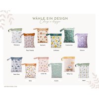 Personalisierte Nasstasche Wetbag Kita Wasserfest Für Wechselwäsche Ideal Als Geschenk Zur Geburt Geburtstag Wasserabweisend Mit Namen von CleoNoah