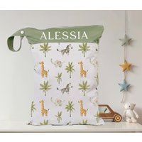 Personalisierte Nasstasche Für Die Kita Wasserfest Wechselwäsche Ideal Als Geschenk Zur Geburt Geburtstag Wasserabweisend Mit Namen von CleoNoah