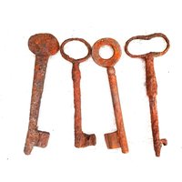 20Er Schlüssel Alte Patina Skelett Alter Zum Schloss Antik Bauernhaus Messing Rustikal Wohnkultur Französisch von Cleopatravintage