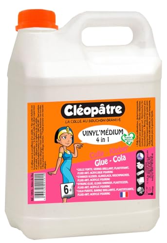 Cléopatre - Vinyl'Medium 4 in 1 - Klebstoff, Lack, Medium, Acrylic Pouring - Klebelack für verschiedene Materialien - 2KG von Cléopâtre