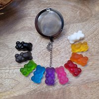 Teekugel Aus Harz in Form Eines Bonbonbären - 10 Farben Zur Auswahl, Originelles Teesieb, Perfekt Für Die Teezeit von CleopheaResinea
