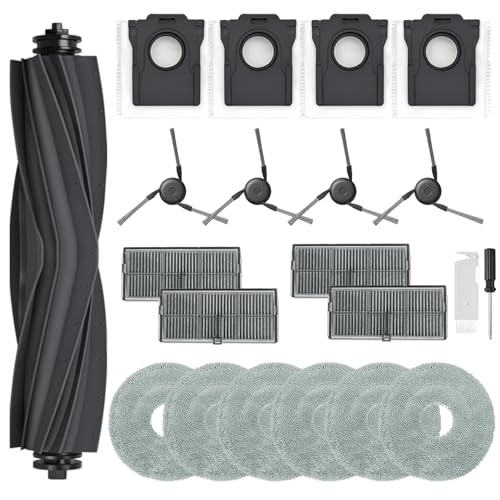 Cleptorize Zubehör für Dreame X40 Ultra Complete/ X40 Ultra/ X40 Master/ L40 Ultra Saugroboter, Ersatzteile Kit 1 Hauptbürste, 4 Staubsaugerbeutel, 6 Wischpads, 4 HEPA Filter, 4 Seitenbürste Cleptorize Zubehör für Dreame X40 Ultra Complete/ X40 Ultra/ X40 Master/ L40 Ultra Saugroboter, Ersatzteile Kit 1 Hauptbürste, 4 Staubsaugerbeutel, 6 Wischpads, 4 HEPA Filter, 4 Seitenbürste von Cleptorize