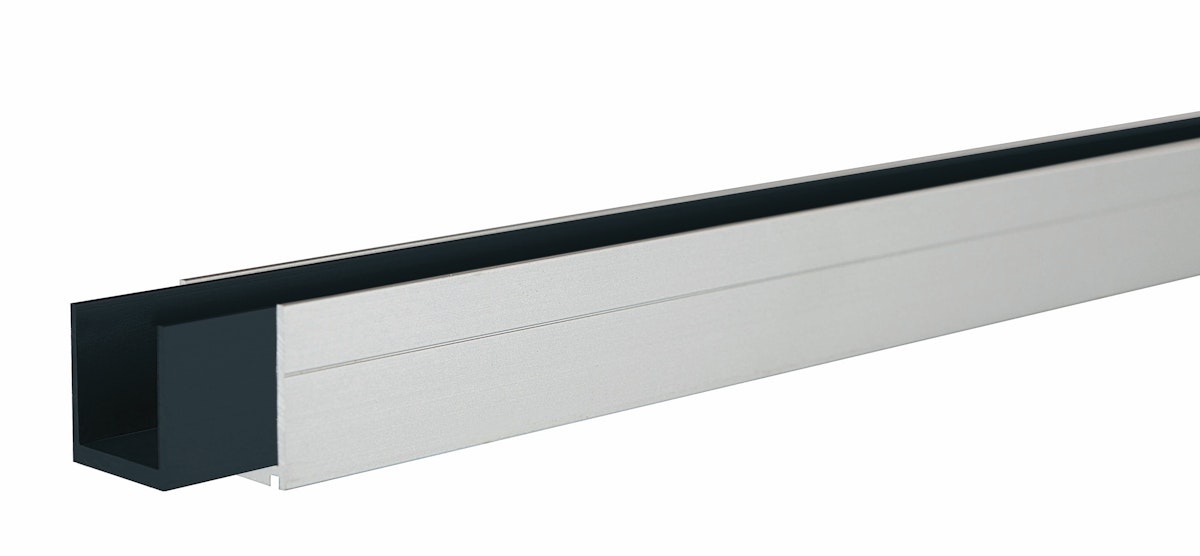 Clercx SeriAL Alu U-Profil 1800 mm Anthrazit RAL 7016 - Abverkauf von Clercx