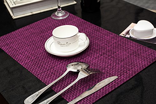 Clest F&H Tischset Platzset 5-5 lila Platzmatte gewebt aus Kunststoff 45x30 cm(2er Set) von Clest F&H