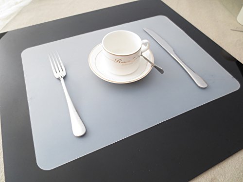 Tischset Platzset Clest F&H Silikon Sets Transparent Platzmatte gewebt aus Kunststoff 40x30 cm(2er Set) von Clest F&H