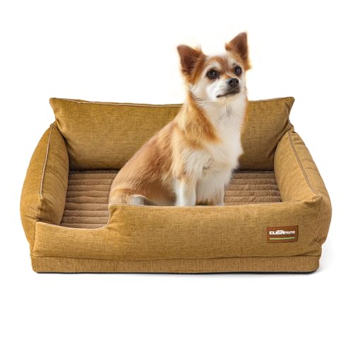 ClevaHome Orthopädisches Hundesofa für kleine Hunde und Katzen – Wasserabweisender & Waschbarer Bezug, Rutschfester Boden, Komfortables Sofa mit Ei-Kisten-Schaumstoff von Cleva