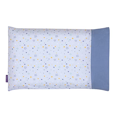 ClevaMama ClevaFoam Kissenbezug für Kleinkinder, Blau 35x55 cm von Clevamama