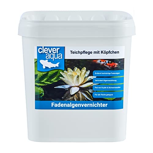 CleverAqua Fadenalgenvernichter mit Aktivsauerstoff effektives Algenmittel gegen Fadenalgen im Teich (5000g) von Clever Aqua