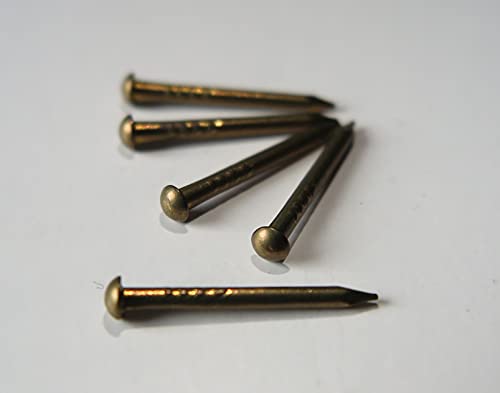 5 STÜCK Messingnägel 1,4 x 17mm brüniert Dekonägel Ziernägel zur Befestigung von Möbelbeschlägen von Clever-Deko