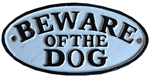 Clever-Deko Beware of The Dog (Vorsicht bissiger Hund) Warnschild WARNUNG VOR DEM Hund von Clever-Deko