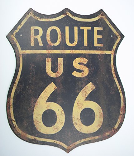 Clever-Deko Blechschild XXL Route 66 Garage Partykeller USA Biker Motorrad Dekoration Rute von Clever-Deko