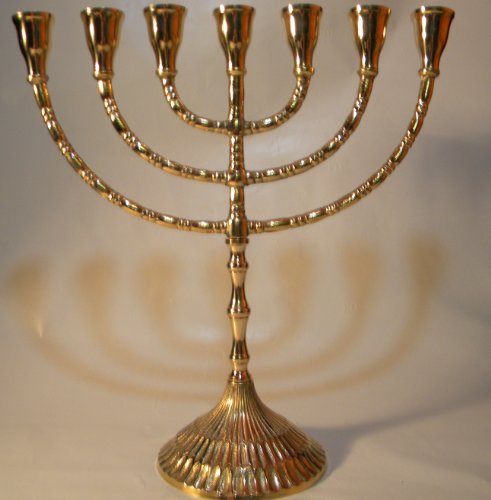 Clever-Deko Jüdischer Kerzenleuchter Menorah Messing Chanukka Leuchter Chanukkaleuchter von Clever-Deko