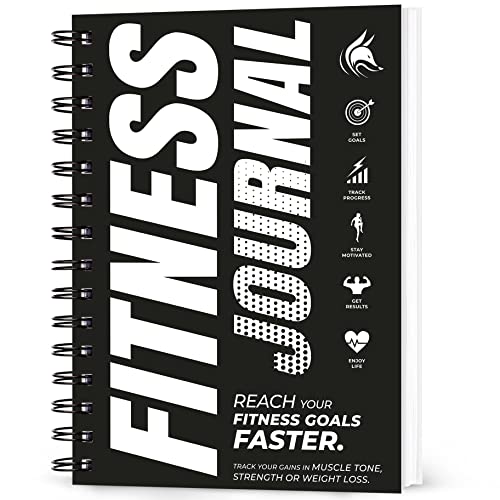 Clever Fox Fitness & Workout Journal/Planer Tägliches Übungsprotokoll Buch zur Verfolgung Ihrer Hebebühnen Cardio Körpergewicht Tracker Spiralbindung Laminierter Einband Dicke Seiten A5 (Schwarz und von Clever Fox