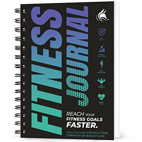 Clever Fox Fitness & Workout Journal/Planer Tägliches Übungsprotokollbuch zur Verfolgung Ihrer Hebebühnen, Cardio, Körpergewicht-Tracker - Spiralbindung, laminierter Einband, dicke Seiten, A5 von Clever Fox