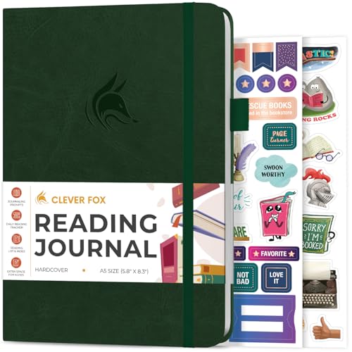 Clever Fox Reading Journal – Guided Book Review Log with Reading Tracker – Gift Book Accessories for Reading Lover – Book Tracking Journal for Kids & Adults – A5 Size, 5.8”x8.3” (Forest Green) von Clever Fox
