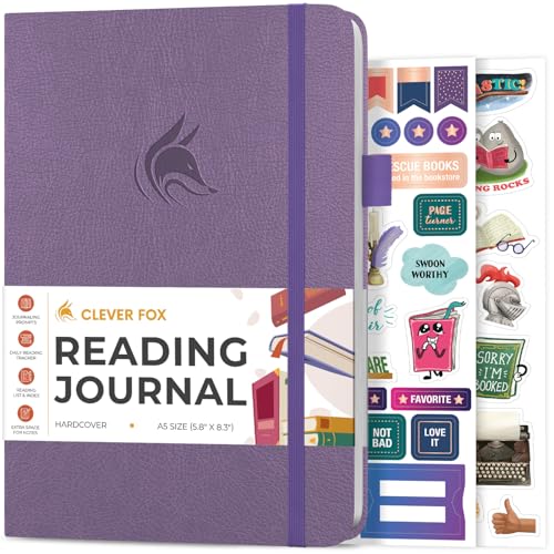 Clever Fox Reading Journal – Guided Book Review Log with Reading Tracker – Gift Book Accessories for Reading Lover – Book Tracking Journal for Kids & Adults – A5 Size, 5.8”x8.3” (Lavender) von Clever Fox
