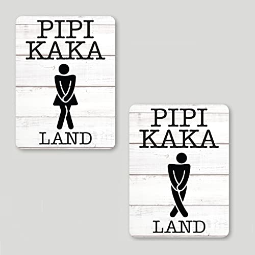 2er Set Alu Dibond Türschild | Pipi Kaka Land |12x16cm | Deko Spruch Wand | zum Aufhängen | 2er Set Alu Dibond Türschild | Pipi Kaka Land |12x16cm | Deko Spruch Wand | zum Aufhängen | von Clever-Kauf-24
