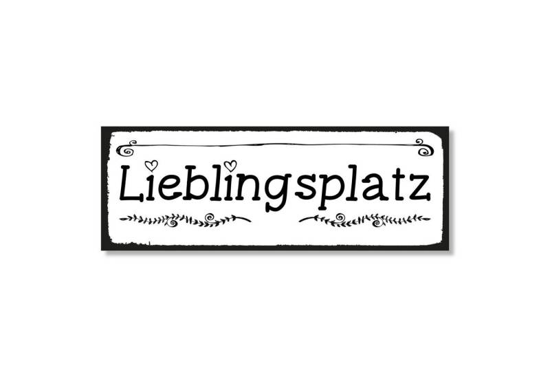 Clever-Kauf-24 Holzbild Holz Schild bedruckt, Lieblingsplatz", 10x28cm, Spruch, Deko, zum Hängen oder Stellen, Holzaufsteller" von Clever-Kauf-24