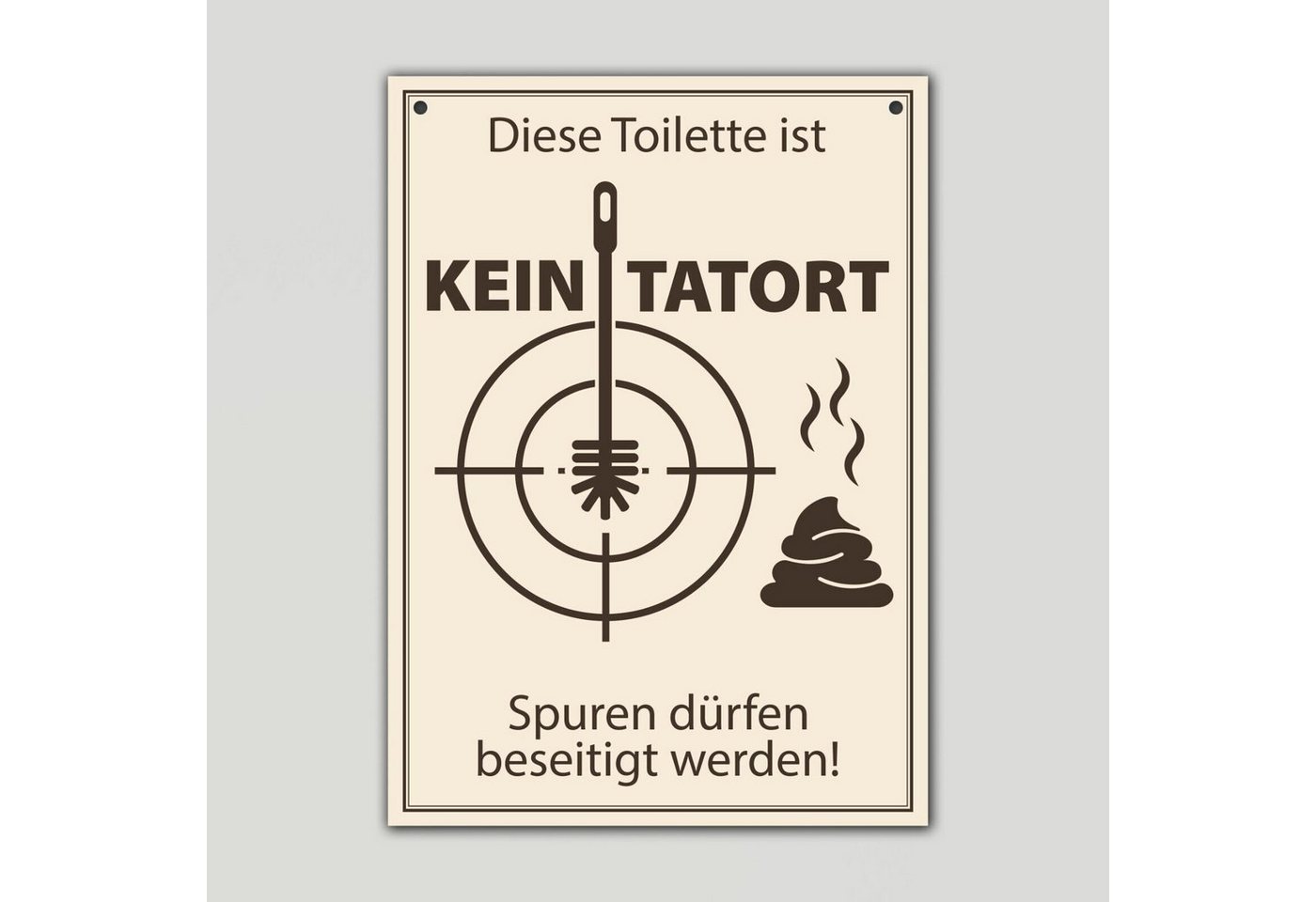 Clever-Kauf-24 Metallbild WC Schild die Toilette ist kein Tatort BxH 18x25cm von Clever-Kauf-24