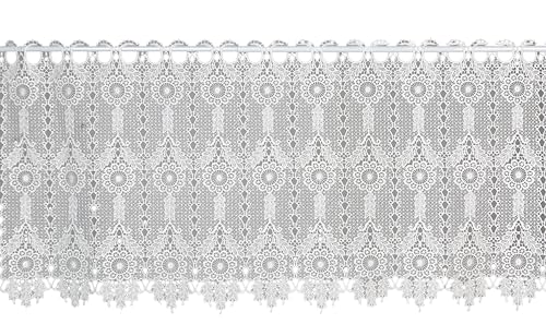 Clever-Kauf-24 Scheibengardine in Macrame Optik | 2634-02 | Maße des Panneaux HxB 48x140cm | weiß Häkeloptik Clever-Kauf-24 Scheibengardine in Macrame Optik | 2634-02 | Maße des Panneaux HxB 48x140cm | weiß Häkeloptik von Clever-Kauf-24