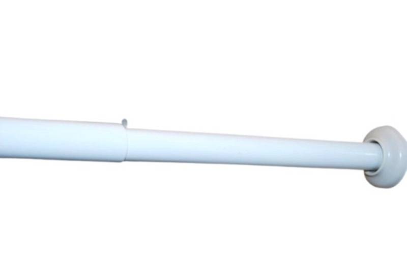 Clever-Kauf-24 Duschstangen-Deckenhalter Teleskop - Duschstange, 70-120cm weiß, ausziehbar von Clever-Kauf-24
