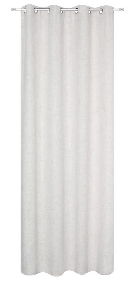 Clever-Kauf-24 Gardine Ösenschal Leinen natur beige blickdicht BxH 140x245cm, Ösen, blickdicht von Clever-Kauf-24