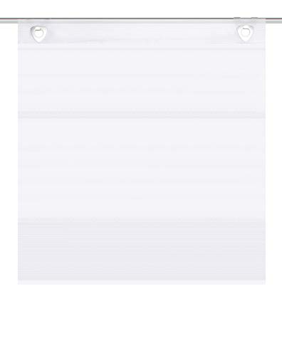 Magnetrollo Bambusoptik weiß 45/60/80/100x130cm Rollo ohne Bohren Raffrollo (80x130cm) von Clever-Kauf-24
