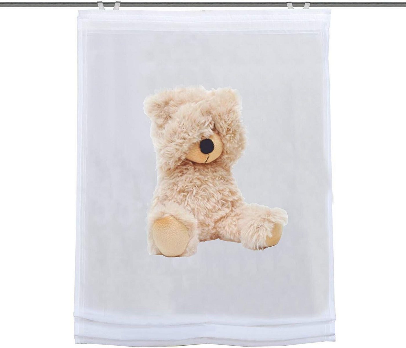 Clever-Kauf-24 Raffrollo Digitaldruck bedrucktes Raffrollo, Canton Teddy, BxH 60x140cm, mit Hakenaufhängung Clever-Kauf-24 Raffrollo Digitaldruck bedrucktes Raffrollo, Canton Teddy, BxH 60x140cm, mit Hakenaufhängung von Clever-Kauf-24