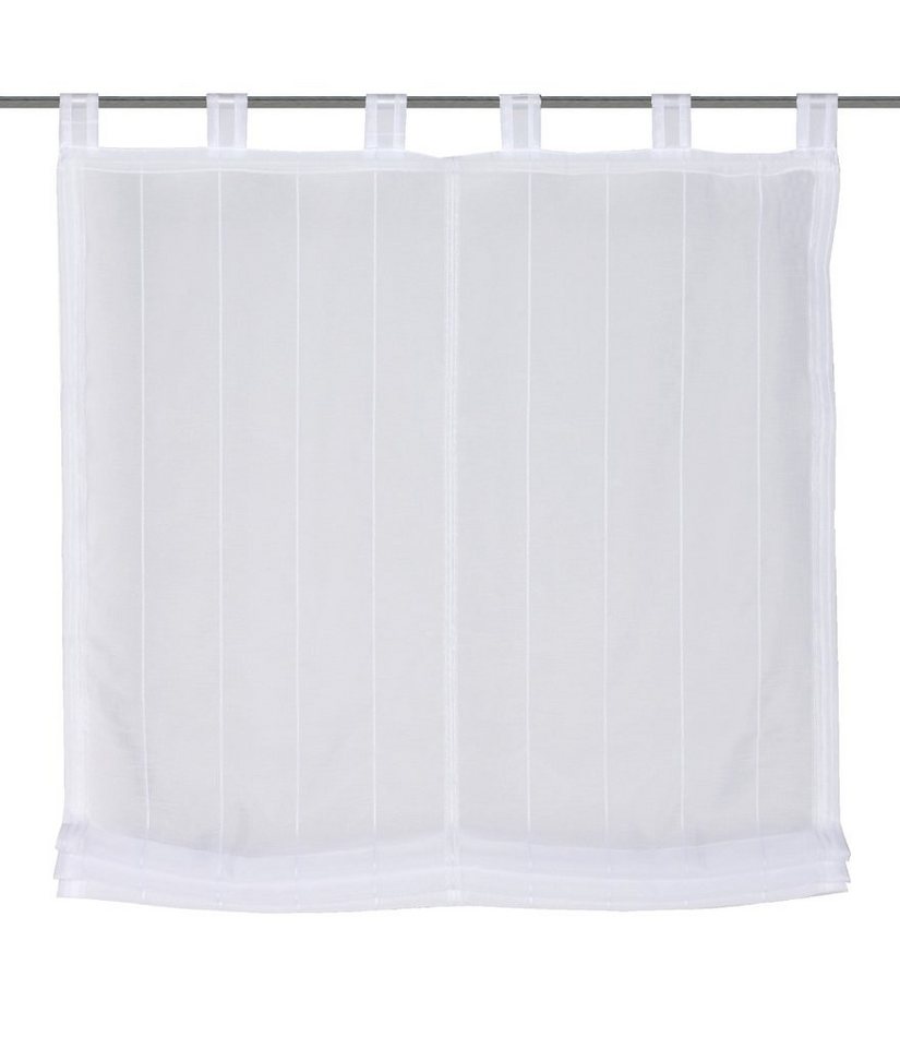 Clever-Kauf-24 Raffrollo Raffrollo mit Schlaufen, Nadelstreifen, mit Schlaufen, Schlaufenaufhängung Clever-Kauf-24 Raffrollo Raffrollo mit Schlaufen, Nadelstreifen, mit Schlaufen, Schlaufenaufhängung von Clever-Kauf-24