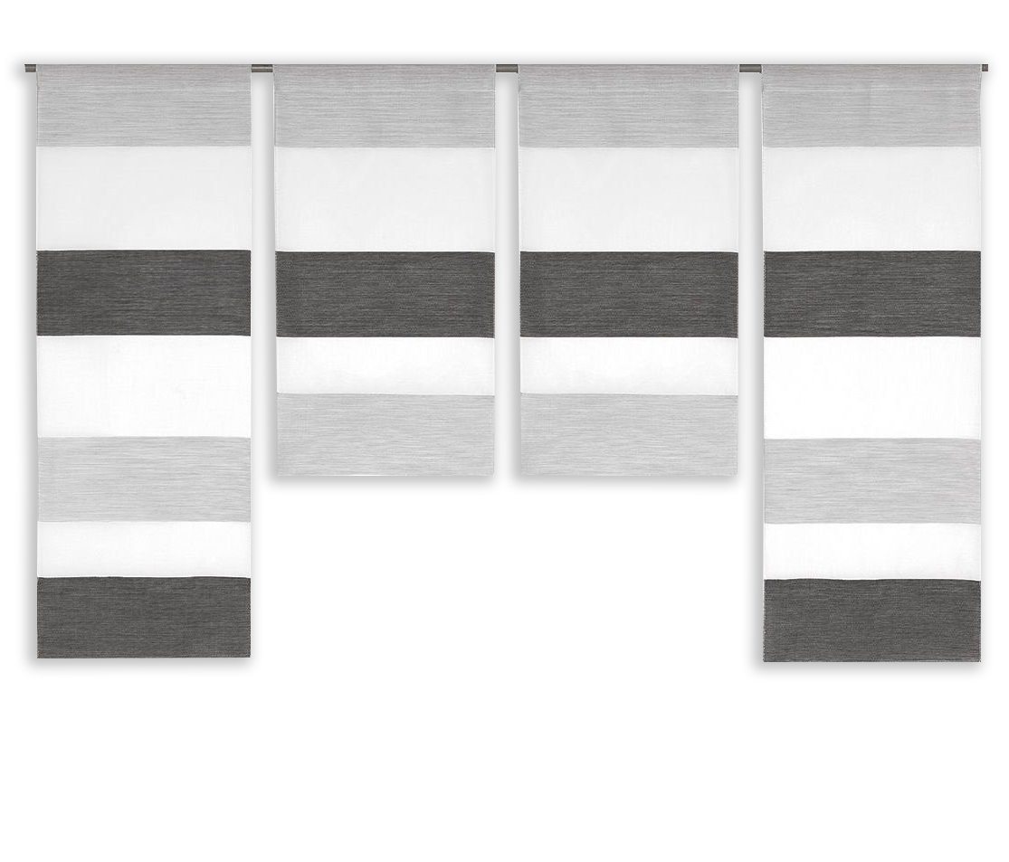 Clever-Kauf-24 Scheibengardine 2291 4er Set Mini Flächen Vorhang, Miniflächenvorhang (4 St), gewebt von Clever-Kauf-24