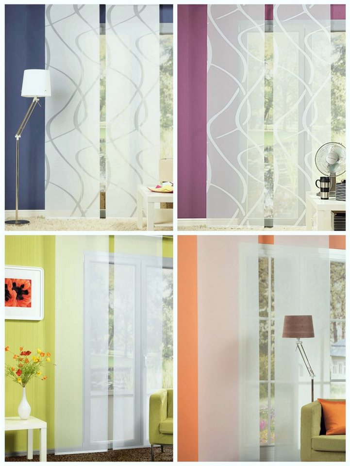 Clever-Kauf-24 Schiebegardine Schiebevorhang, verschiedene Motive: Wave, Saros, Eva, Vegas Clever-Kauf-24 Schiebegardine Schiebevorhang, verschiedene Motive: Wave, Saros, Eva, Vegas von Clever-Kauf-24