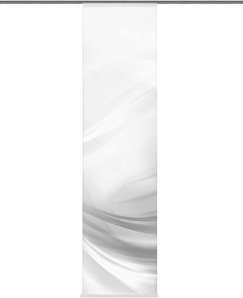 Clever-Kauf-24 Schiebegardine Schiebevorhang Digitaldruck Lincoln Flammgarn, BxH 60x245cm, grau, transparent Clever-Kauf-24 Schiebegardine Schiebevorhang Digitaldruck Lincoln Flammgarn, BxH 60x245cm, grau, transparent von Clever-Kauf-24