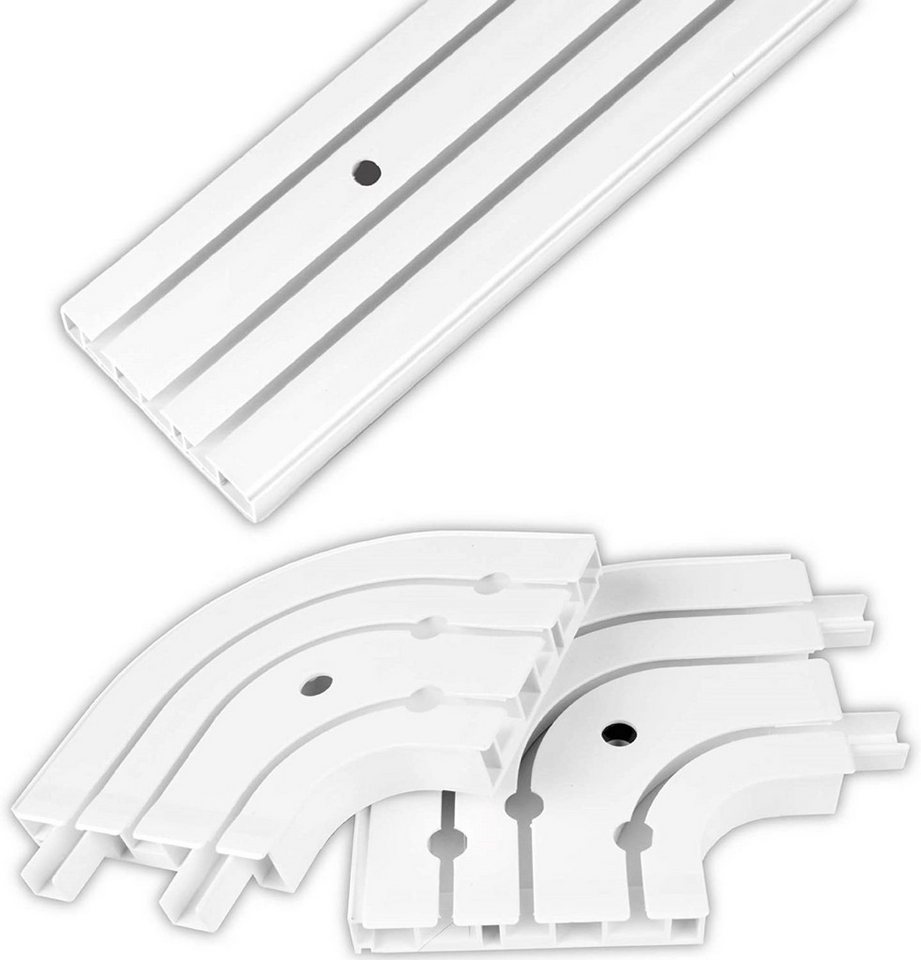 Clever-Kauf-24 Schienensystem Innenlauf Schiene Basic, 3-Lauf-läufig, Kunststoff von Clever-Kauf-24