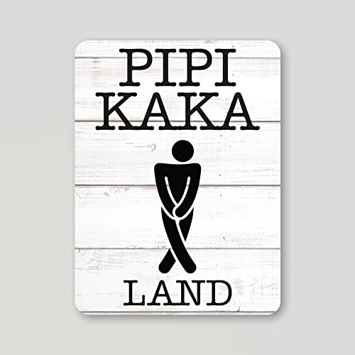 WC Türschild Pipi Kaka Land aus Alu Dibond in der Größe 12x16cm sehr robust Männer Herren Jungs von Clever-Kauf-24